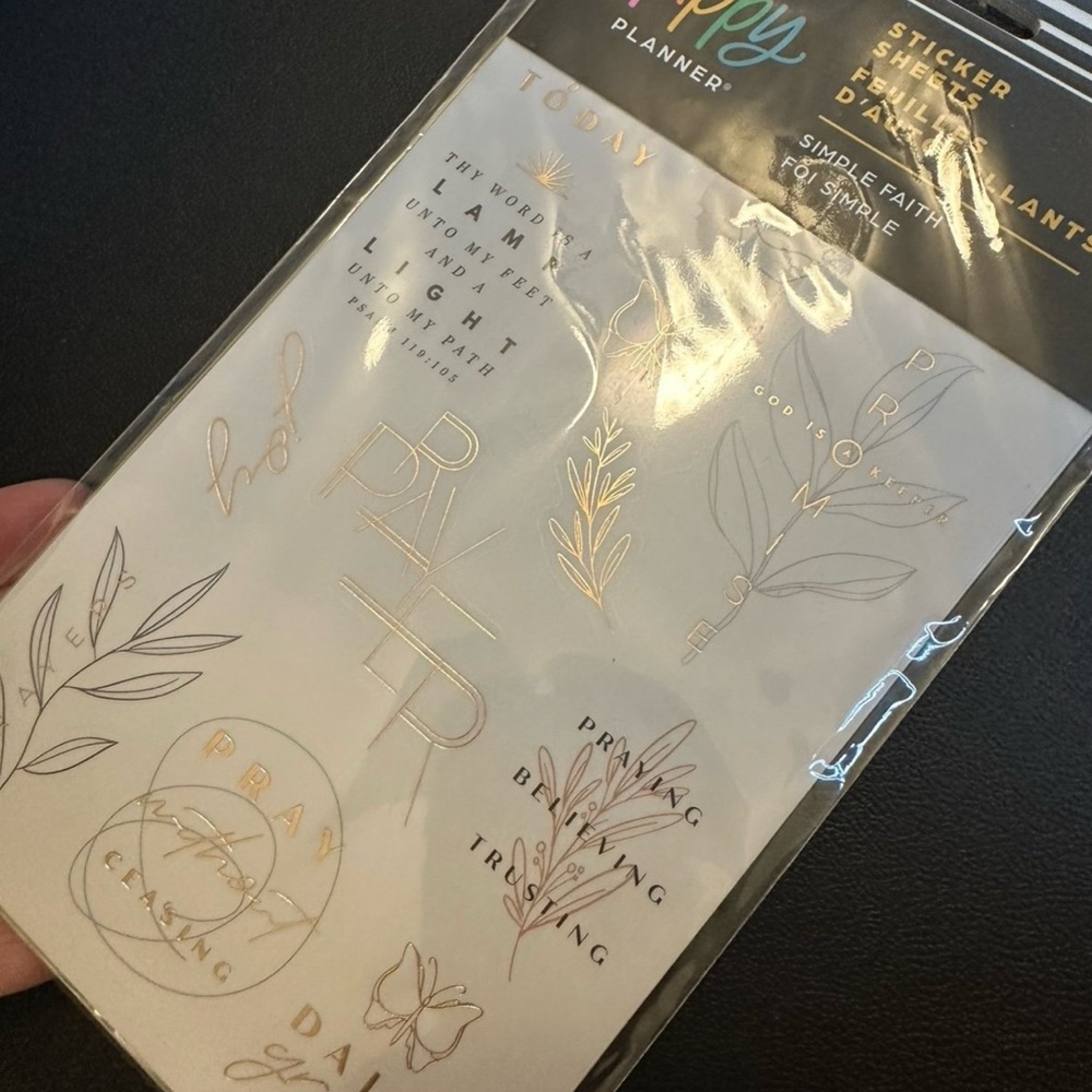 Happy Planner Simple Faith Sticker Set - Black and Gold - Picture 3 of 3